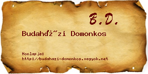 Budaházi Domonkos névjegykártya